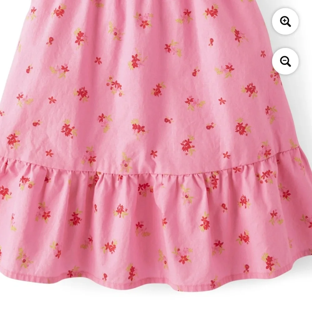 The Children’s Place Girls Pink Strappy Bow Back Tiered Dress Size Large (10-12)